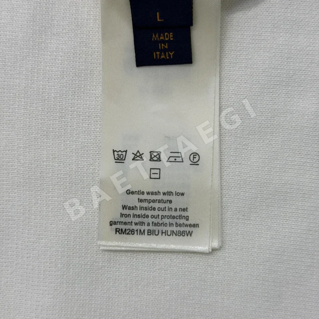 루이비통 LV 체커보드 자수 니트 반팔 티셔츠 상세 이미지 9