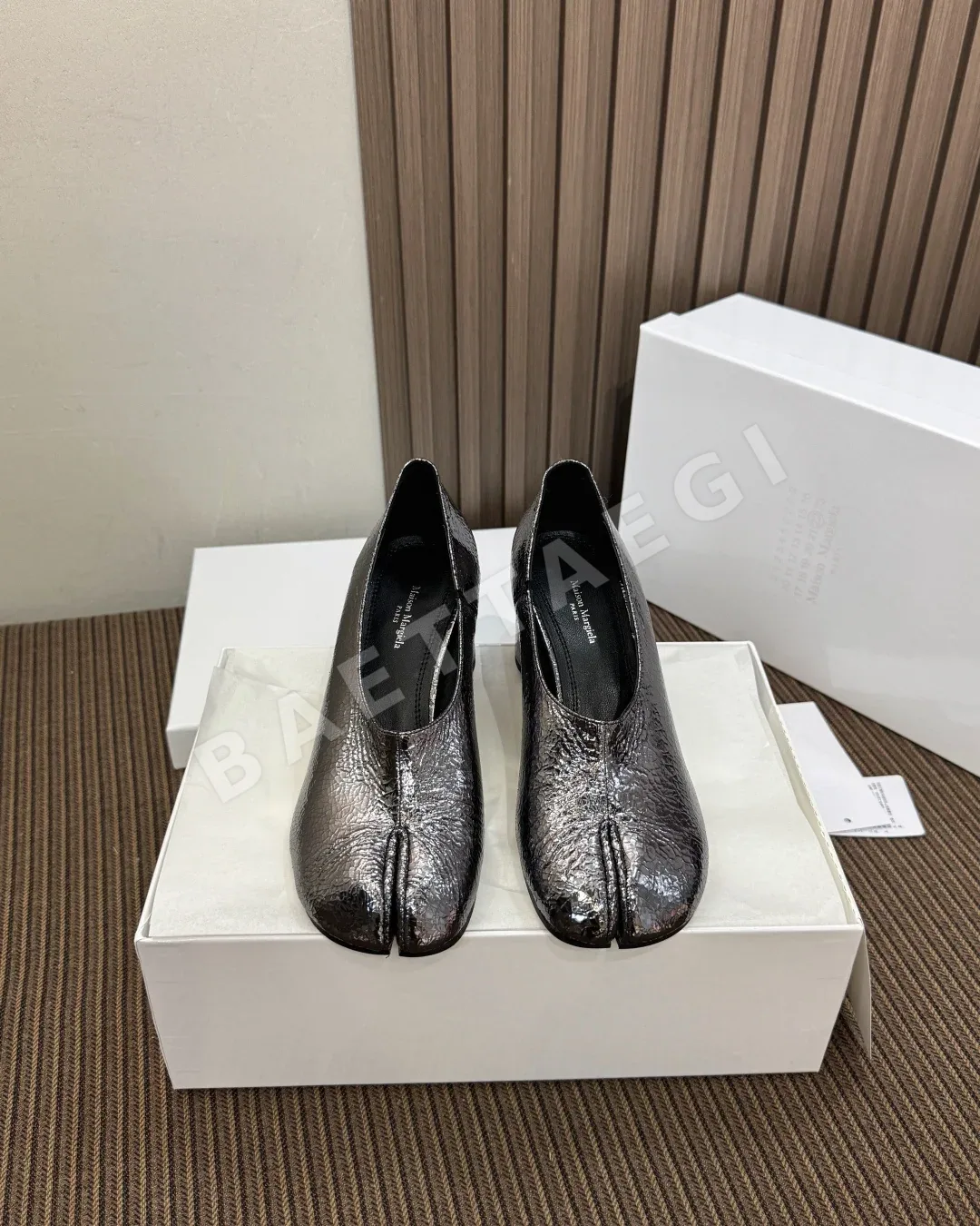 마르지엘라 타비 로퍼 sheepskin 토 163604
