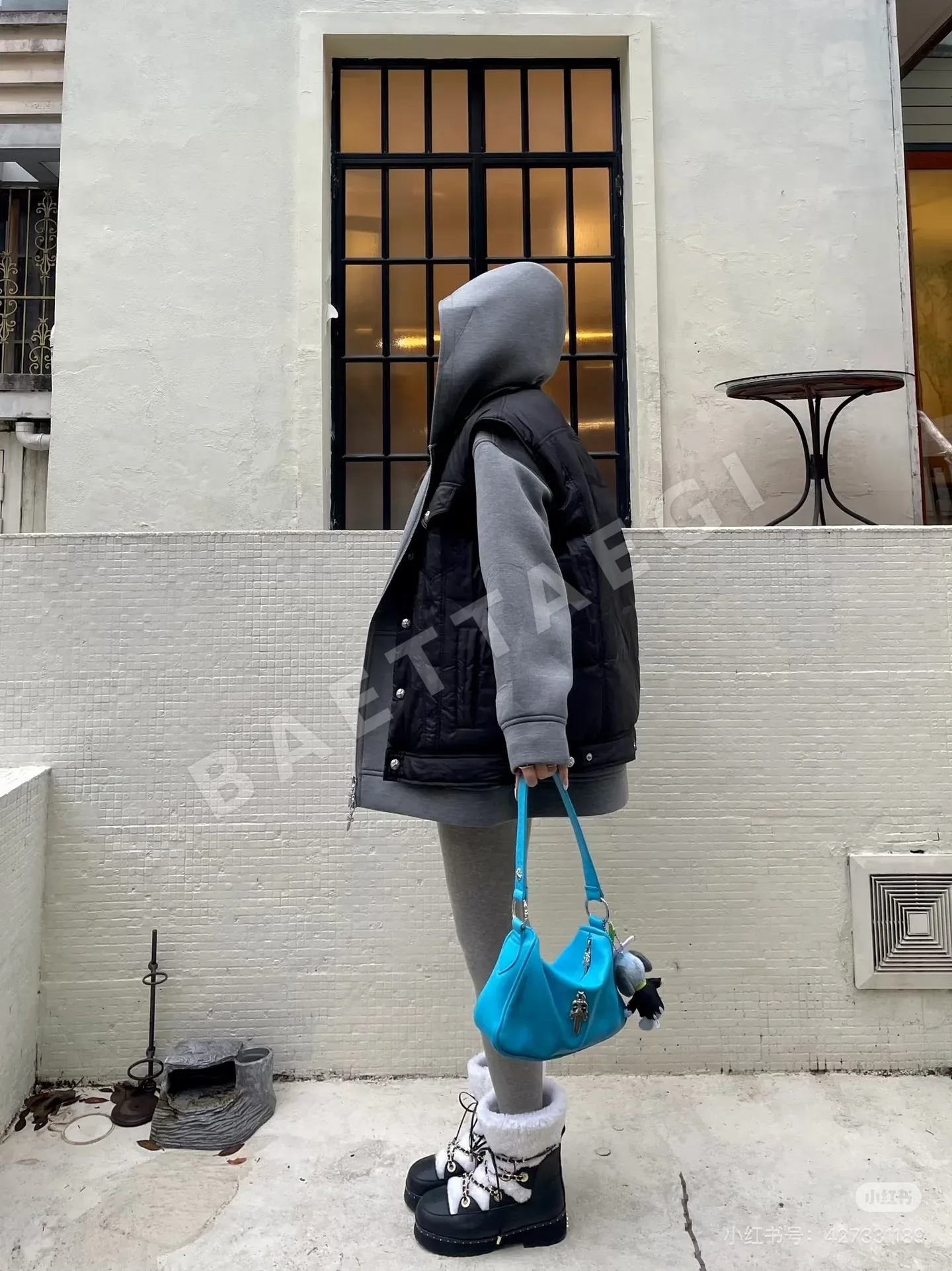 크롬하츠 크로저즈 프루시안 블루 화이트 가방 상세 이미지 9