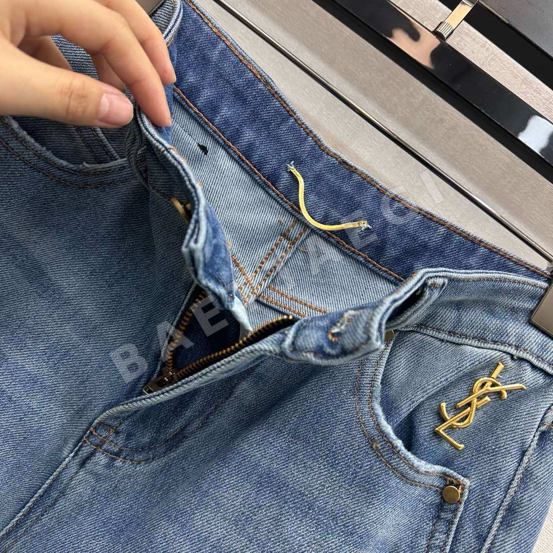 생로랑 플레어 스트레치 진 바지 상세 이미지 6