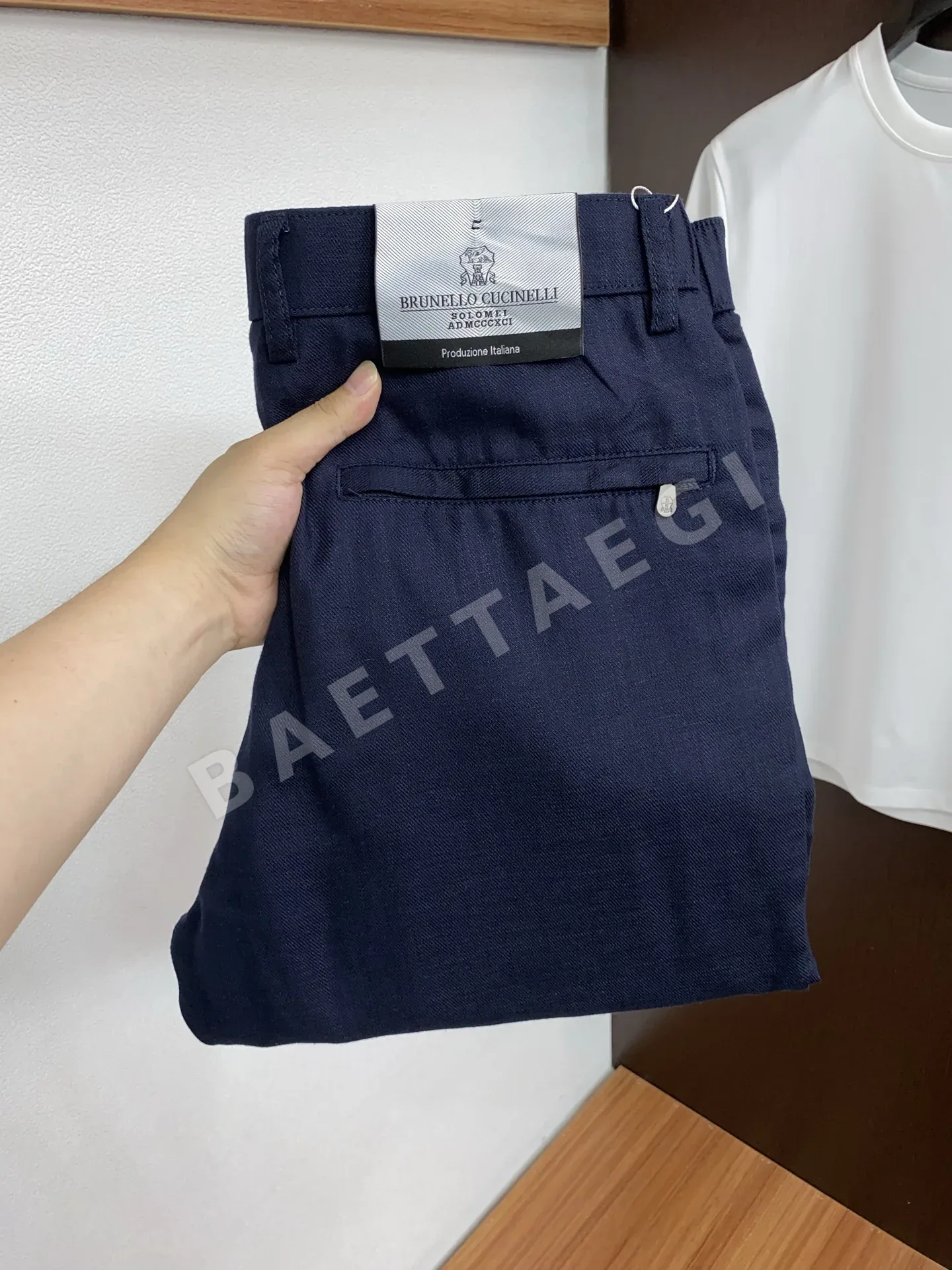 브루넬로쿠치넬리 린넨 코튼 데님 바지