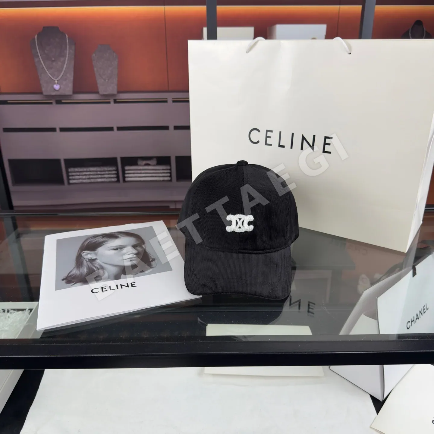 셀린느 코듀로이 더블 C 베이스볼캡 상세 이미지 3