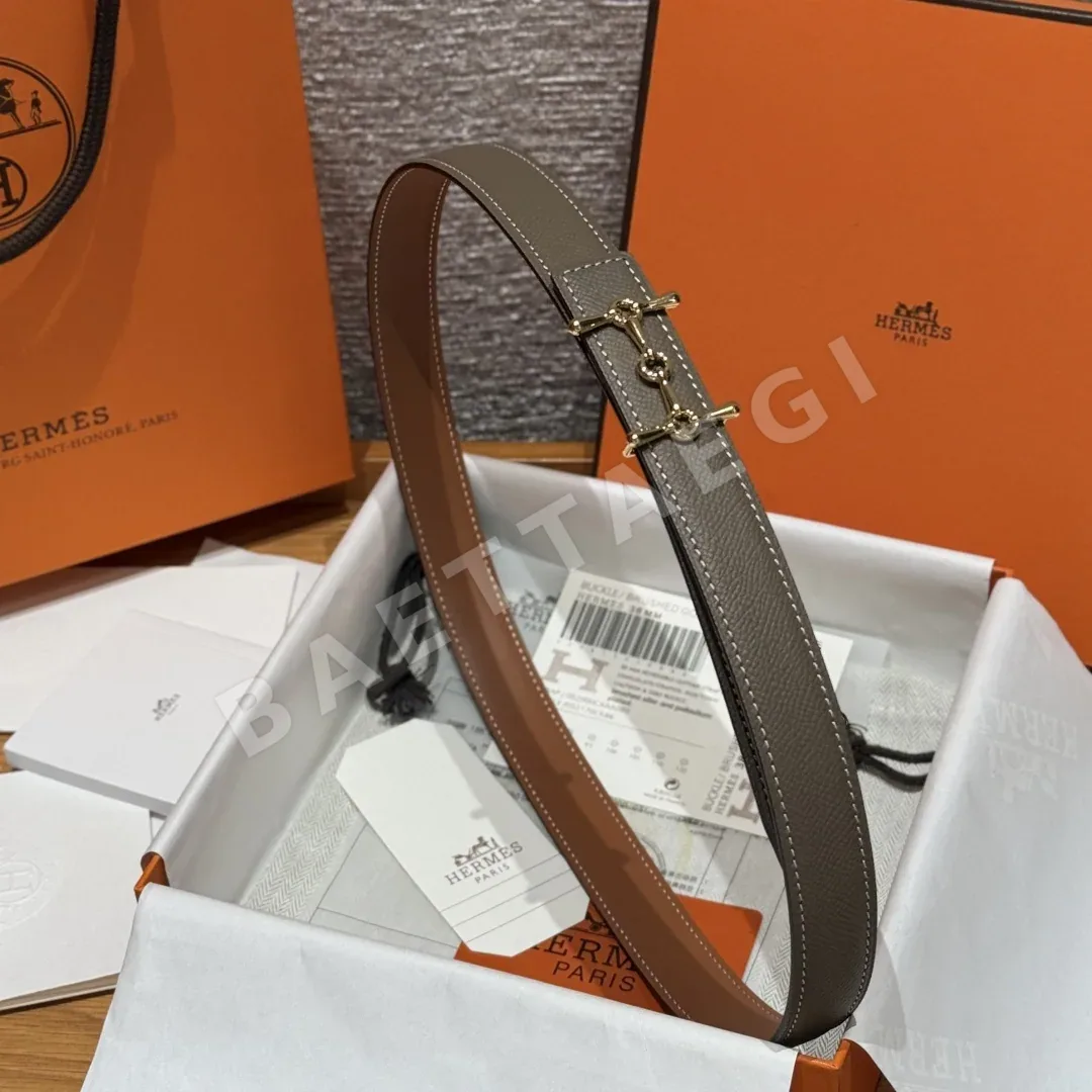 에르메스 H 로고 팔라듐 벨트 상세 이미지 3
