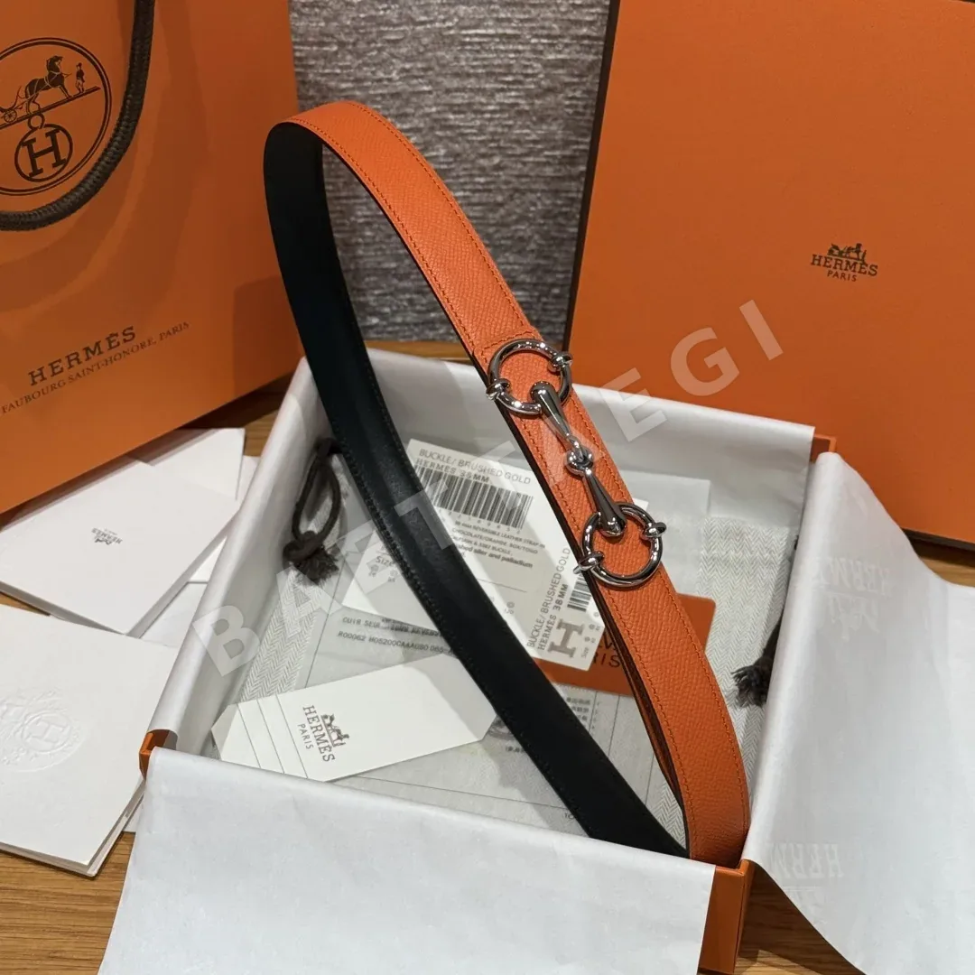에르메스 헤리티지 양면 가죽 벨트 상세 이미지 3