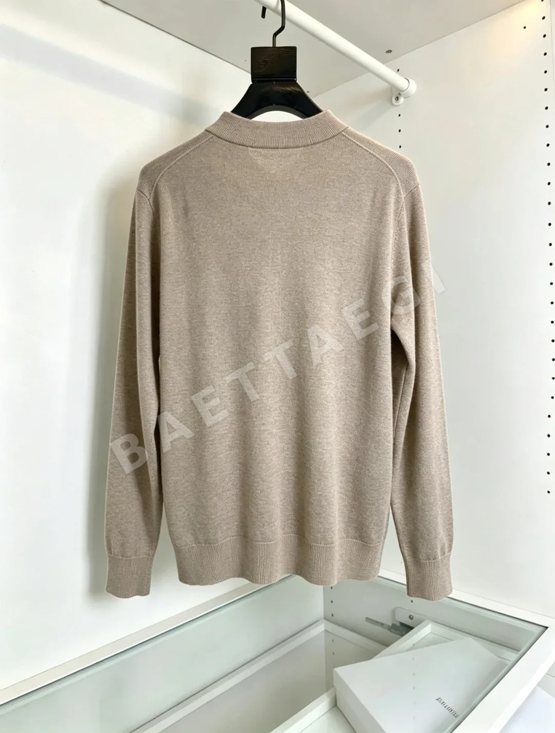 브루넬로쿠치넬리 텐셀 울 3 버튼 남성 긴팔 폴로셔츠 상세 이미지 2