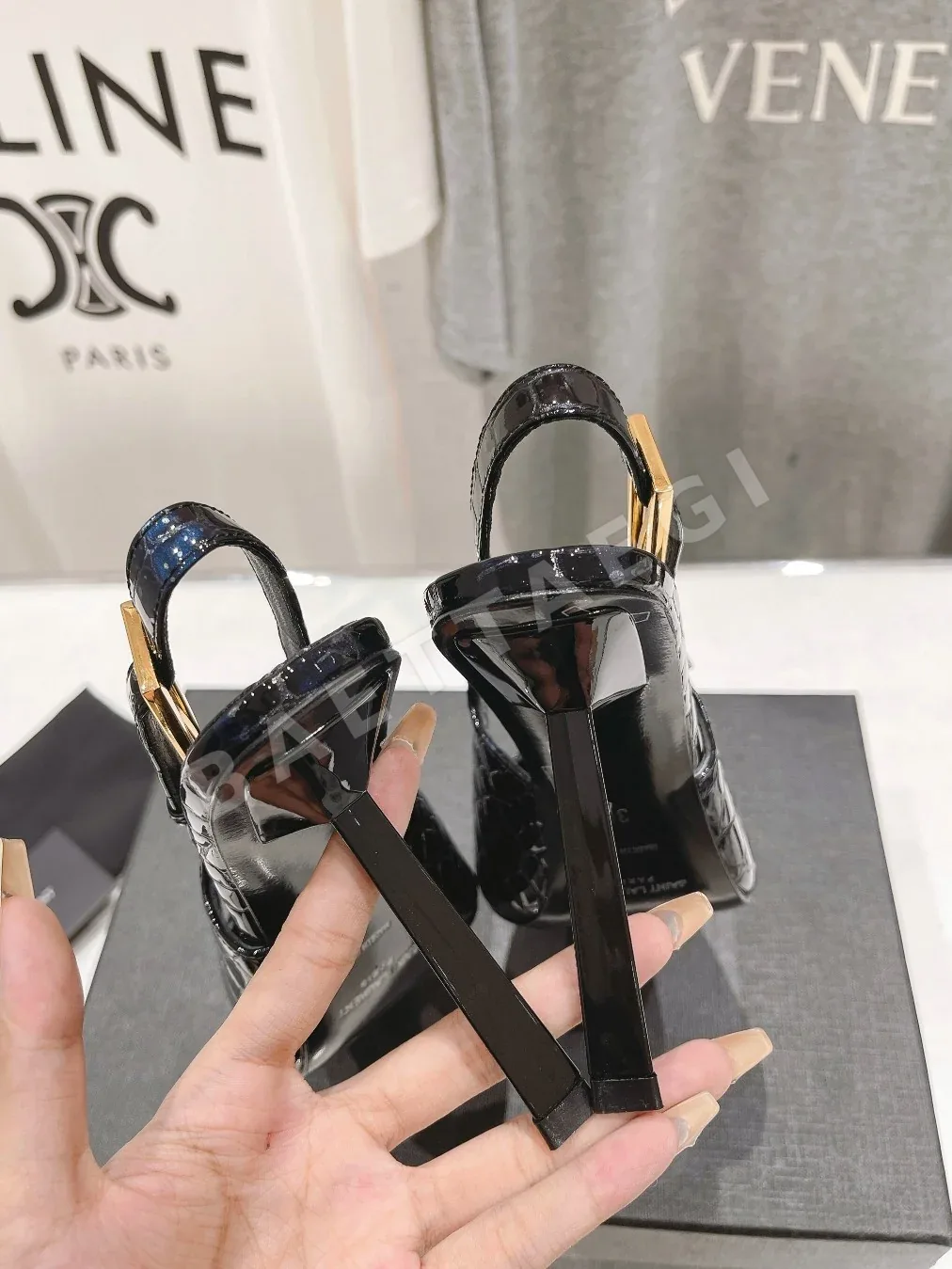 생로랑 골드 힐 여성 하이힐 신발 9451 상세 이미지 9