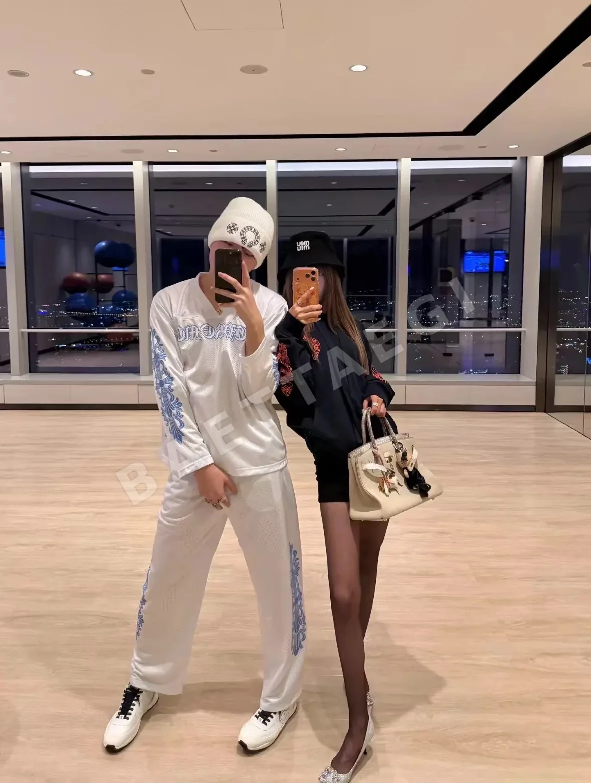 크롬하츠 화이트 메시 이중 레이어 여성 바지 상세 이미지 10