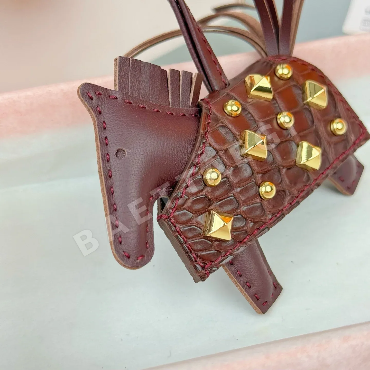 에르메스 크로커다일 가죽 로데오 키링 상세 이미지 8