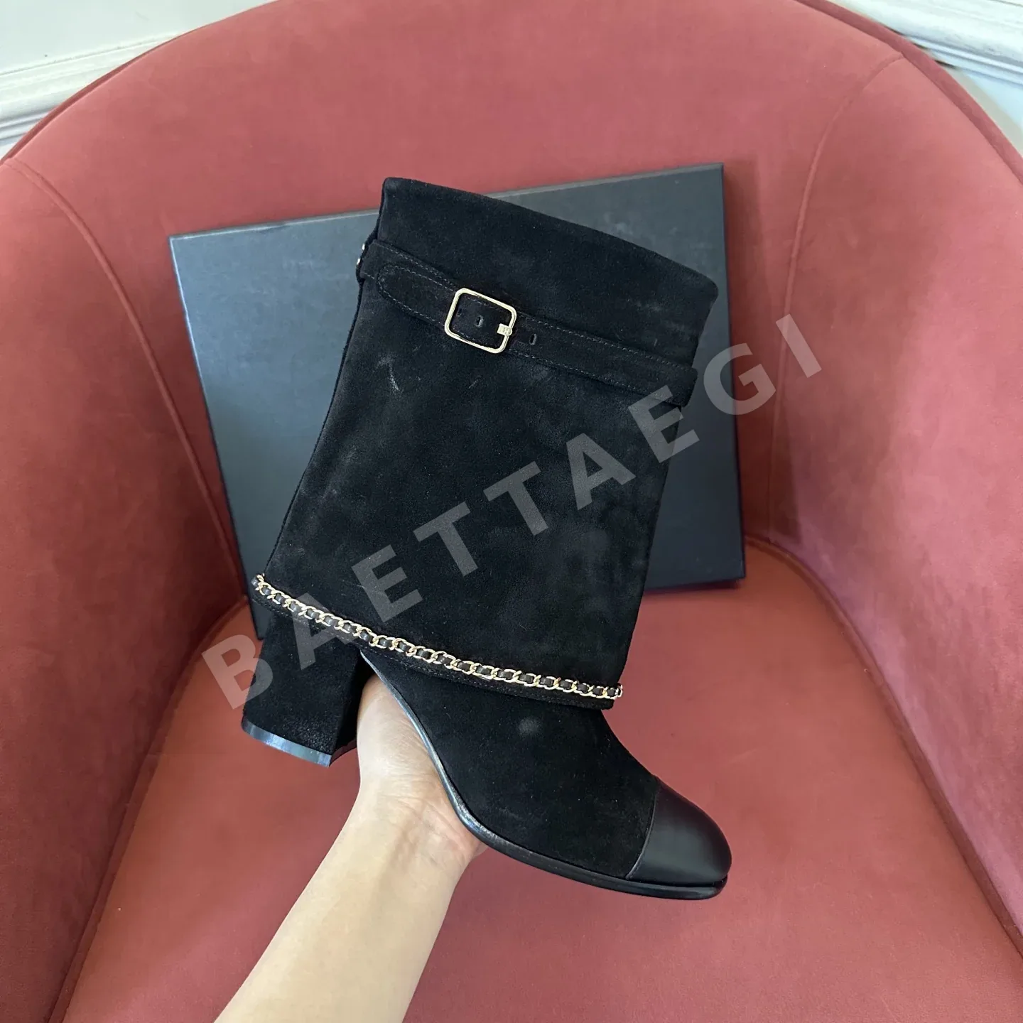 샤넬 클래식 퀼팅 앵클 부츠 상세 이미지 3