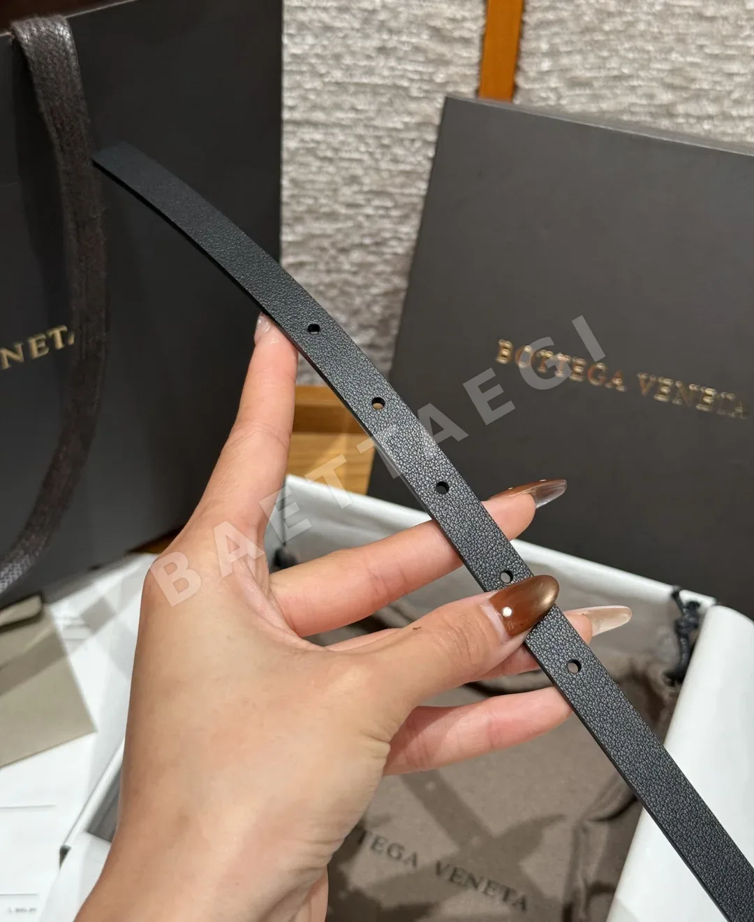 보테가베네타 노트 소가죽 실버장식 벨트 상세 이미지 9