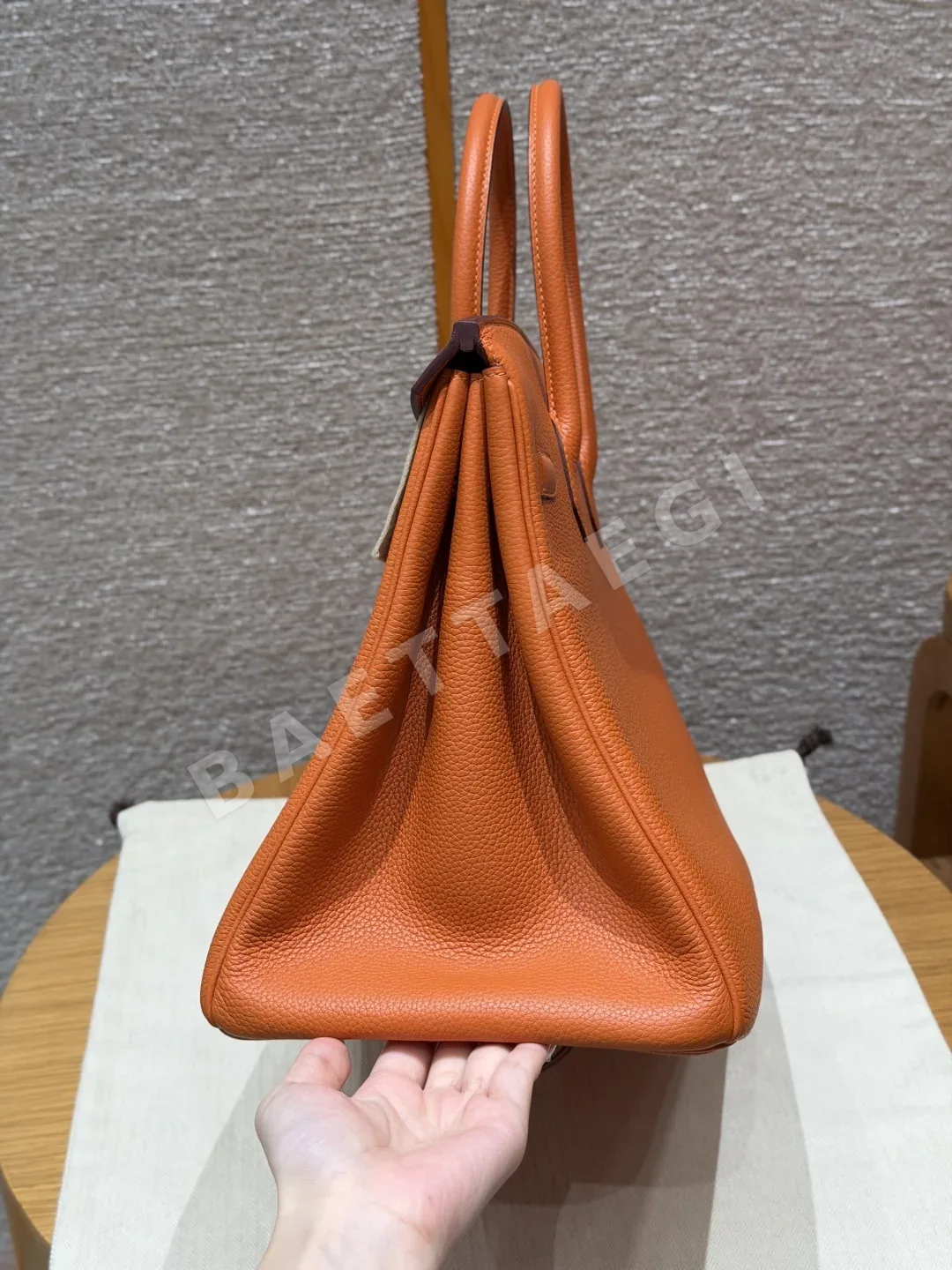 에르메스 버킨 35 오렌지 토고 가방 상세 이미지 4