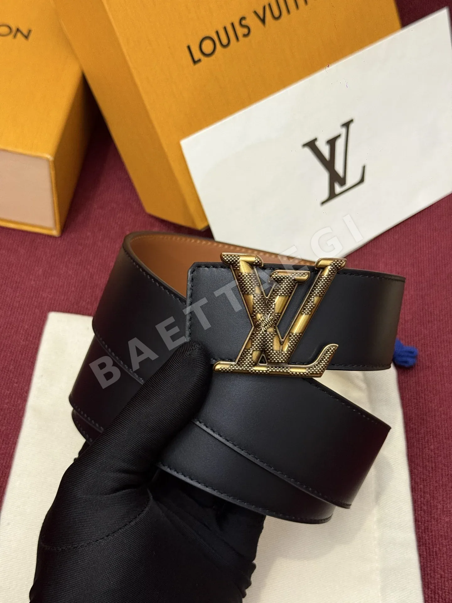 루이비통 다미에 LV 리버시블 벨트 상세 이미지 7
