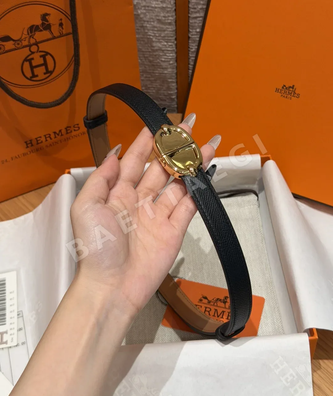 에르메스 H 버클 앱송 카프스킨 벨트 상세 이미지 2