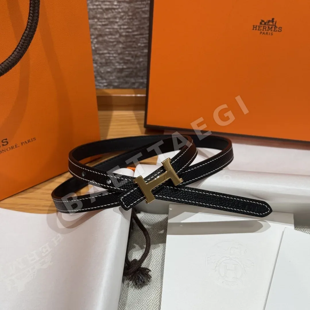 에르메스 H 버클 양면 가죽 벨트 상세 이미지 7
