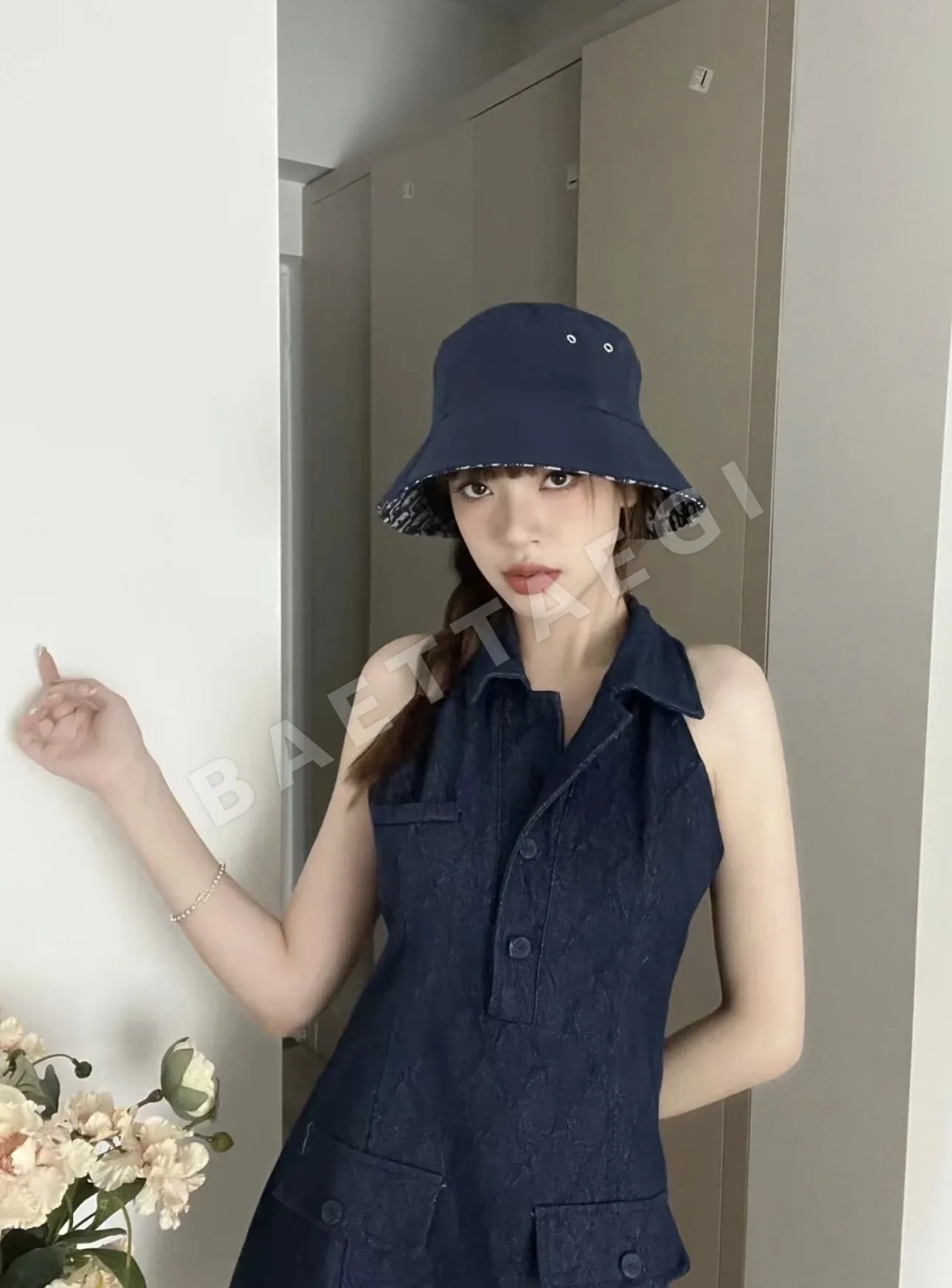 디올 리버시블 버킷 햇 모자 133624