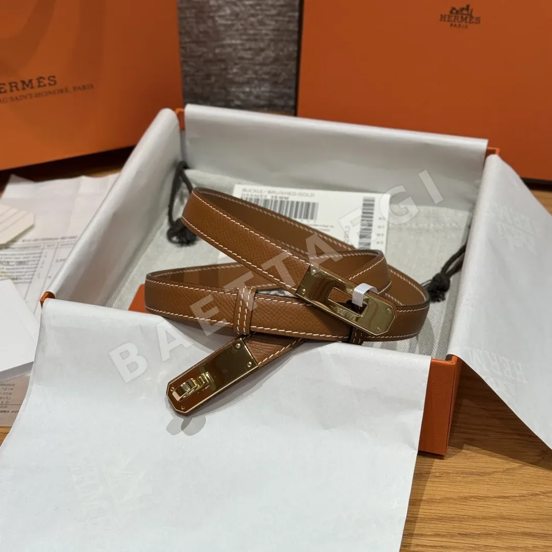 에르메스 켈리 버클 수제 가죽 벨트 179433