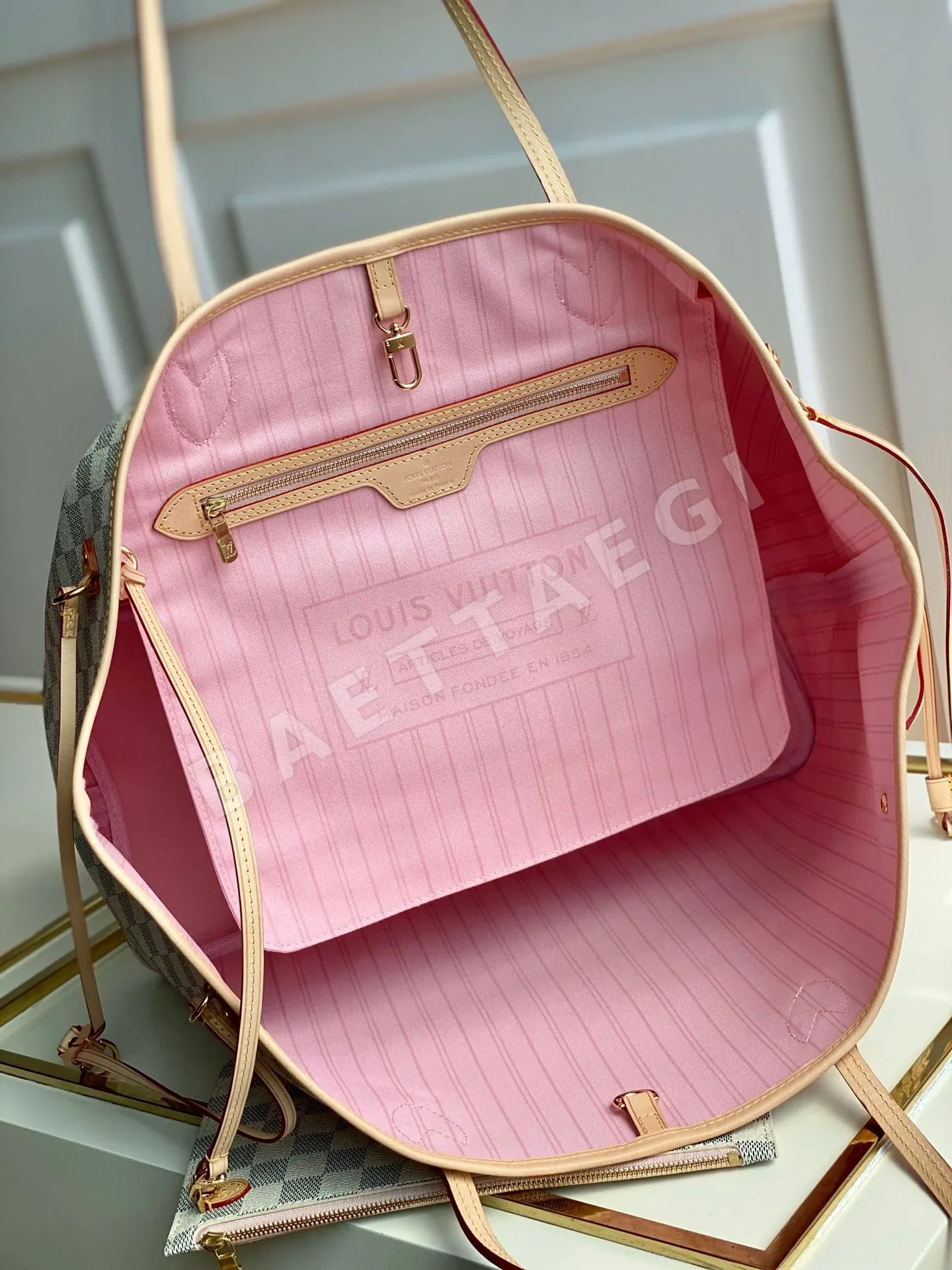 루이비통 네버풀 라지 핑크 가방 N41604 상세 이미지 8