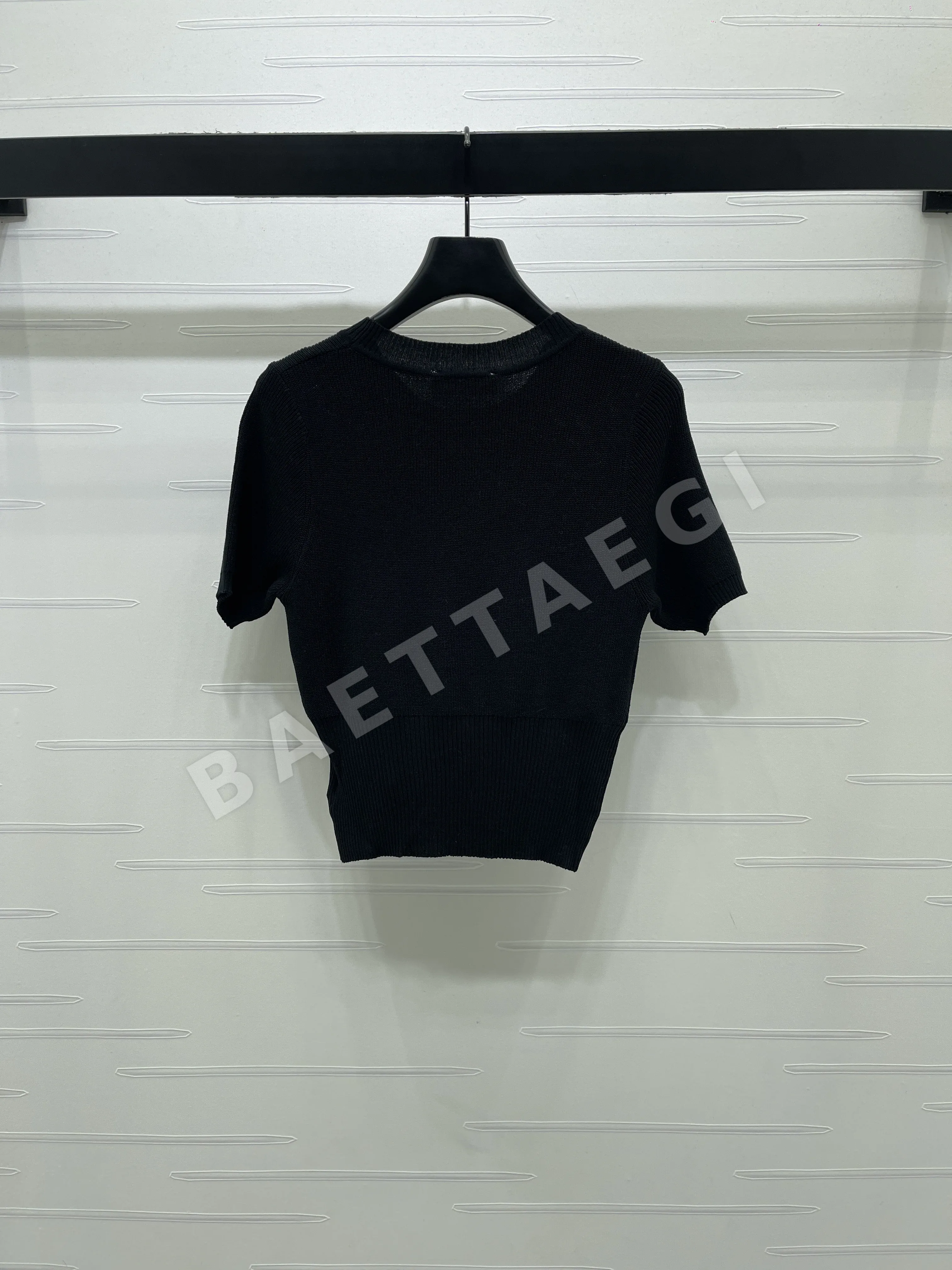 미우미우 3D 플라워 니트 반팔 탑 상세 이미지 17