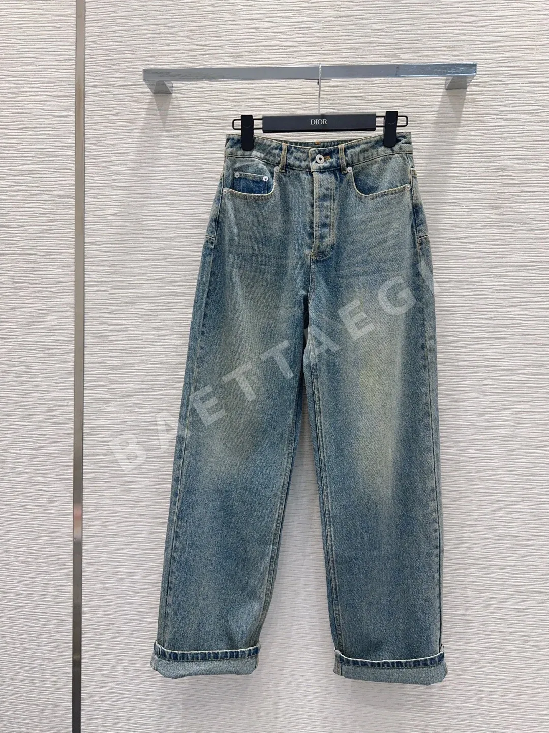 디올 발효 워시 데님 여성 바지 상세 이미지 7