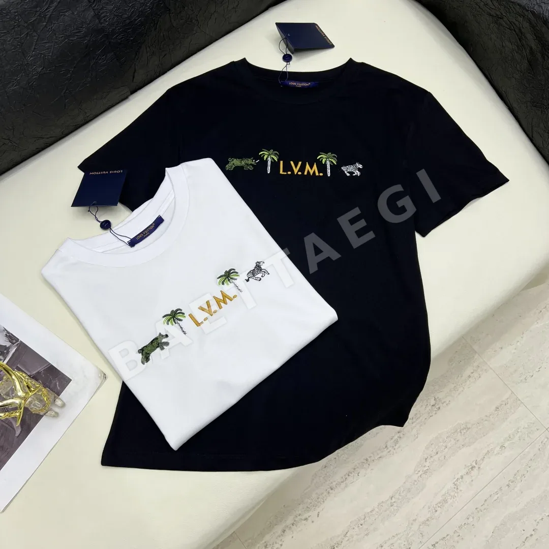 루이비통 크루넥 코튼 반팔 티셔츠 96911