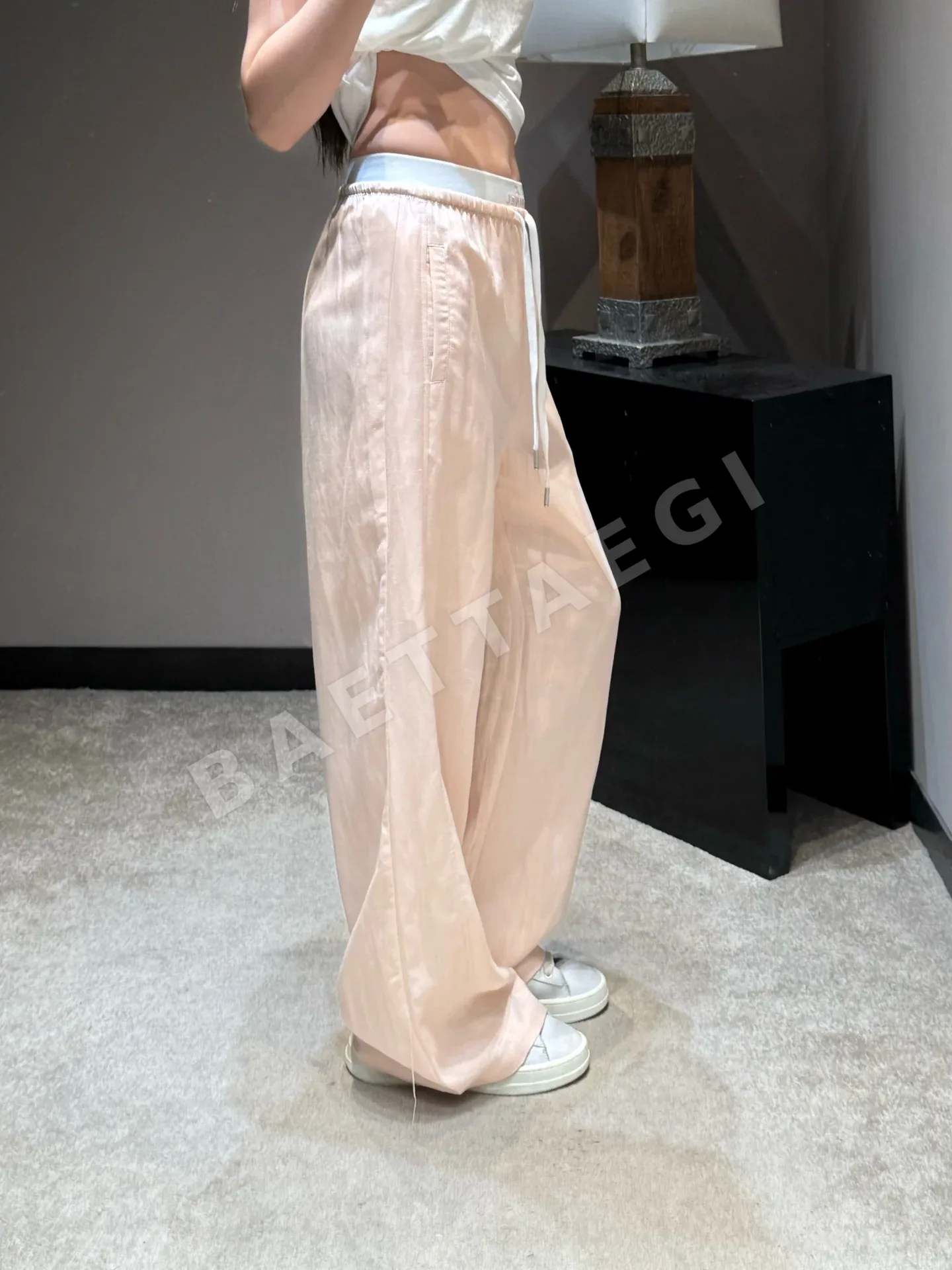 샤넬 린넨 혼방 와이드 바지 상세 이미지 8