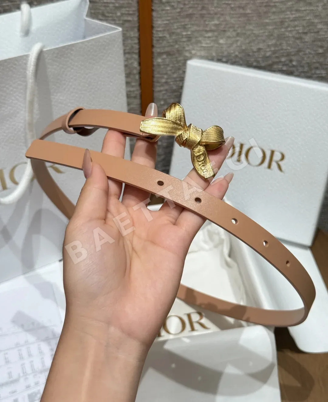 디올 르 누도 블랙 카프스킨 벨트 상세 이미지 6