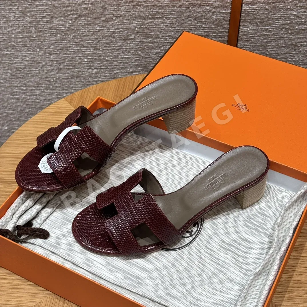 에르메스 오아시스 샌들 새들레드 도마뱀가죽 하이힐 상세 이미지 4
