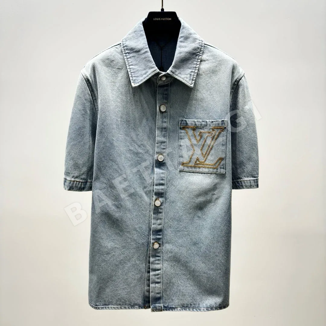 루이비통 LV 데님 반소매 셔츠 138979