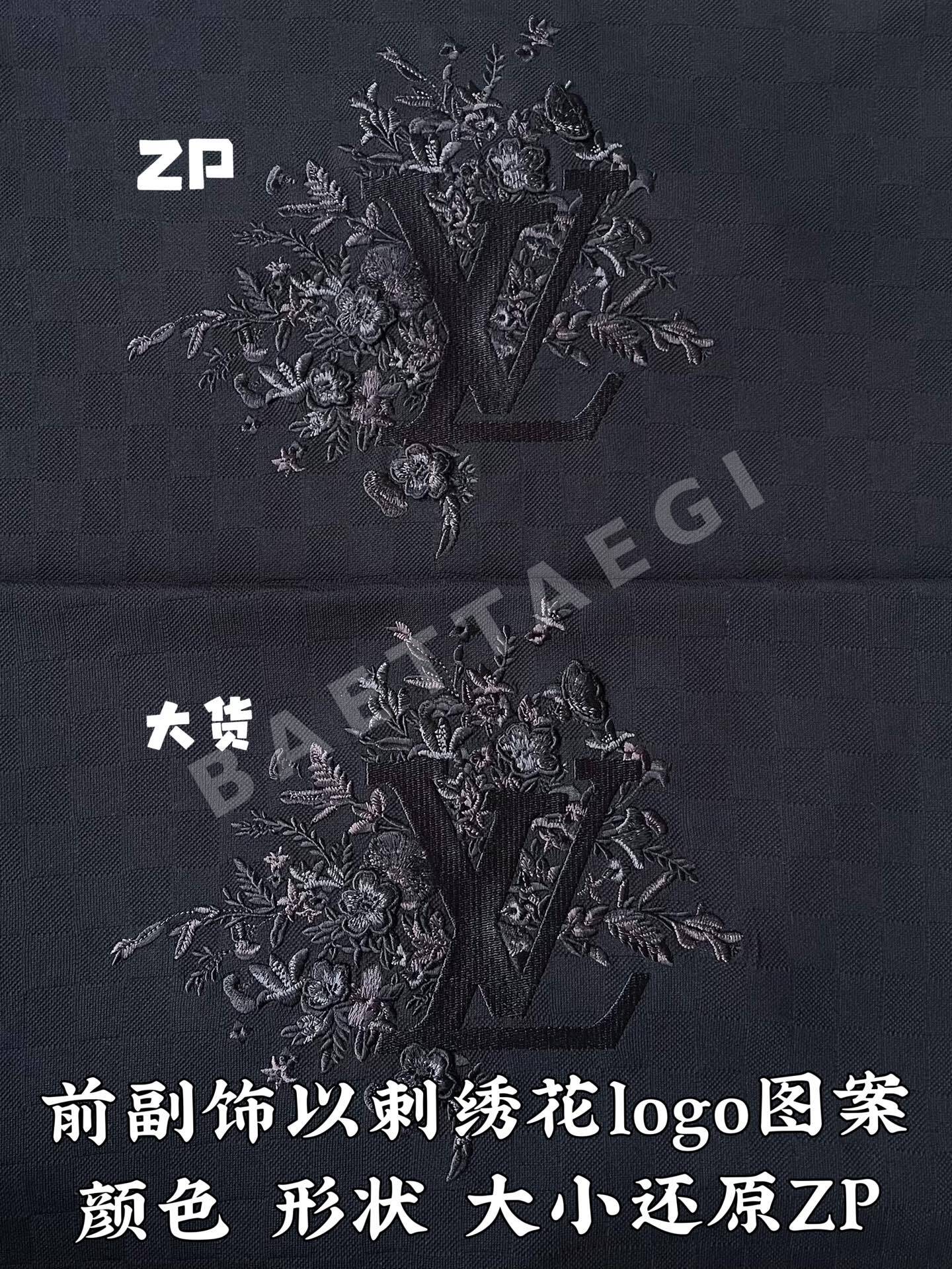 루이비통 자수 로고 남성 반팔 티셔츠 상세 이미지 8