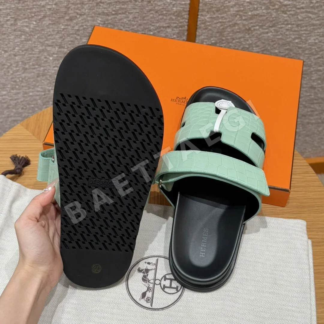 에르메스 시프레 샌들 민트그린 앨리게이터 상세 이미지 7
