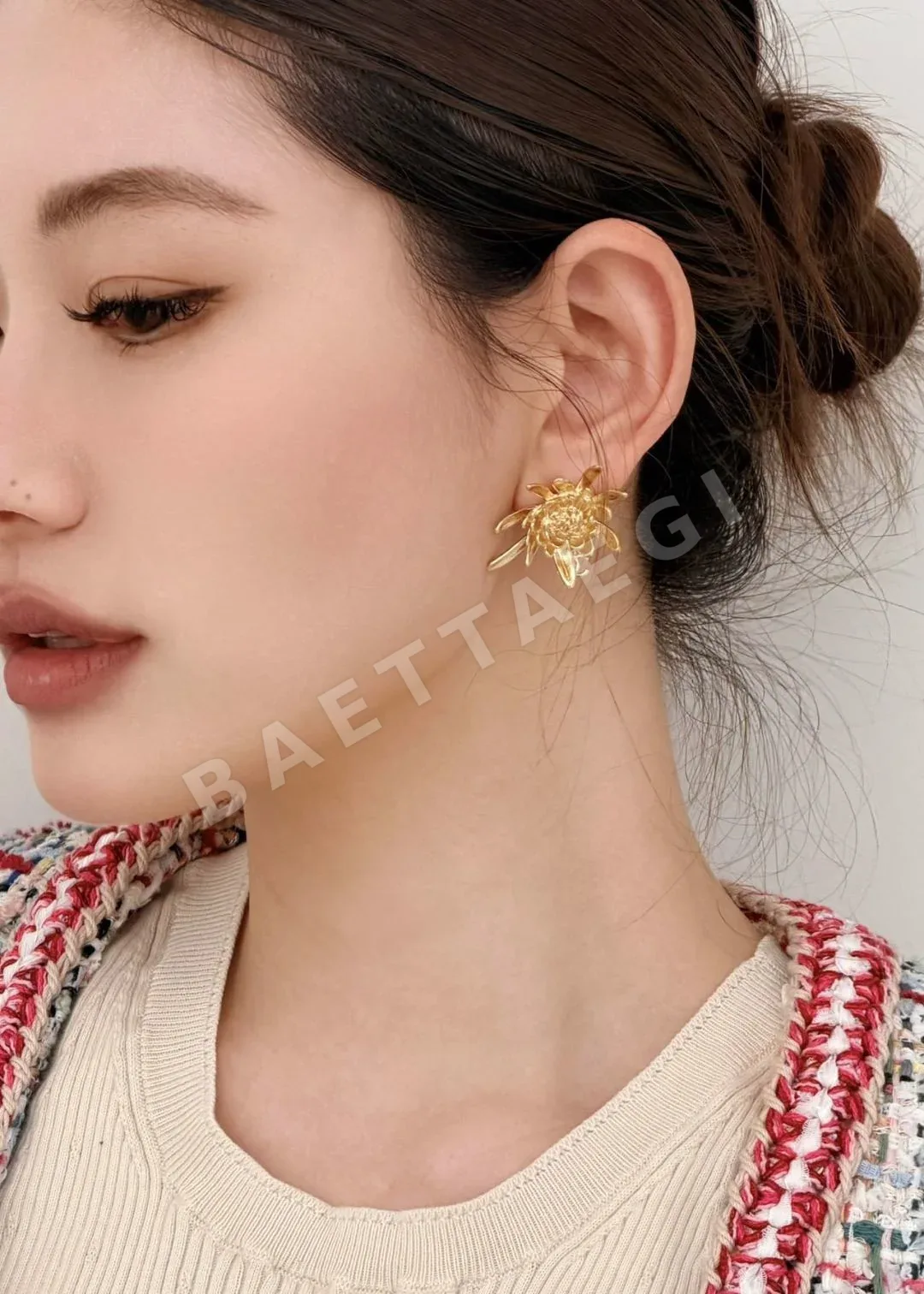 샤넬 데이지 플라워 더블 C 귀걸이 상세 이미지 8
