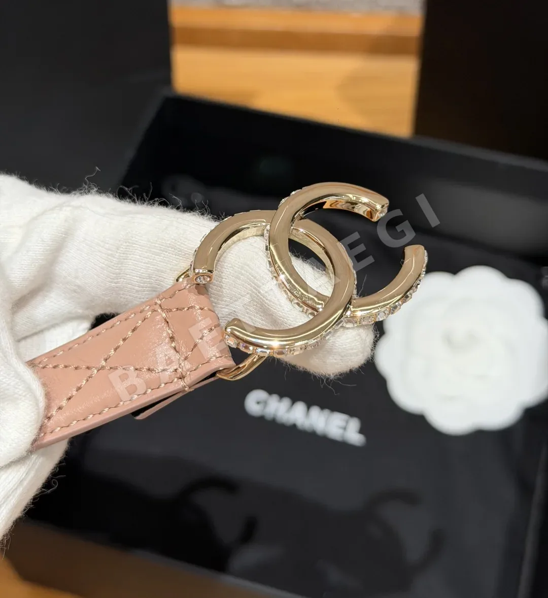 샤넬 퀼팅 램스킨 벨트 20mm 상세 이미지 3