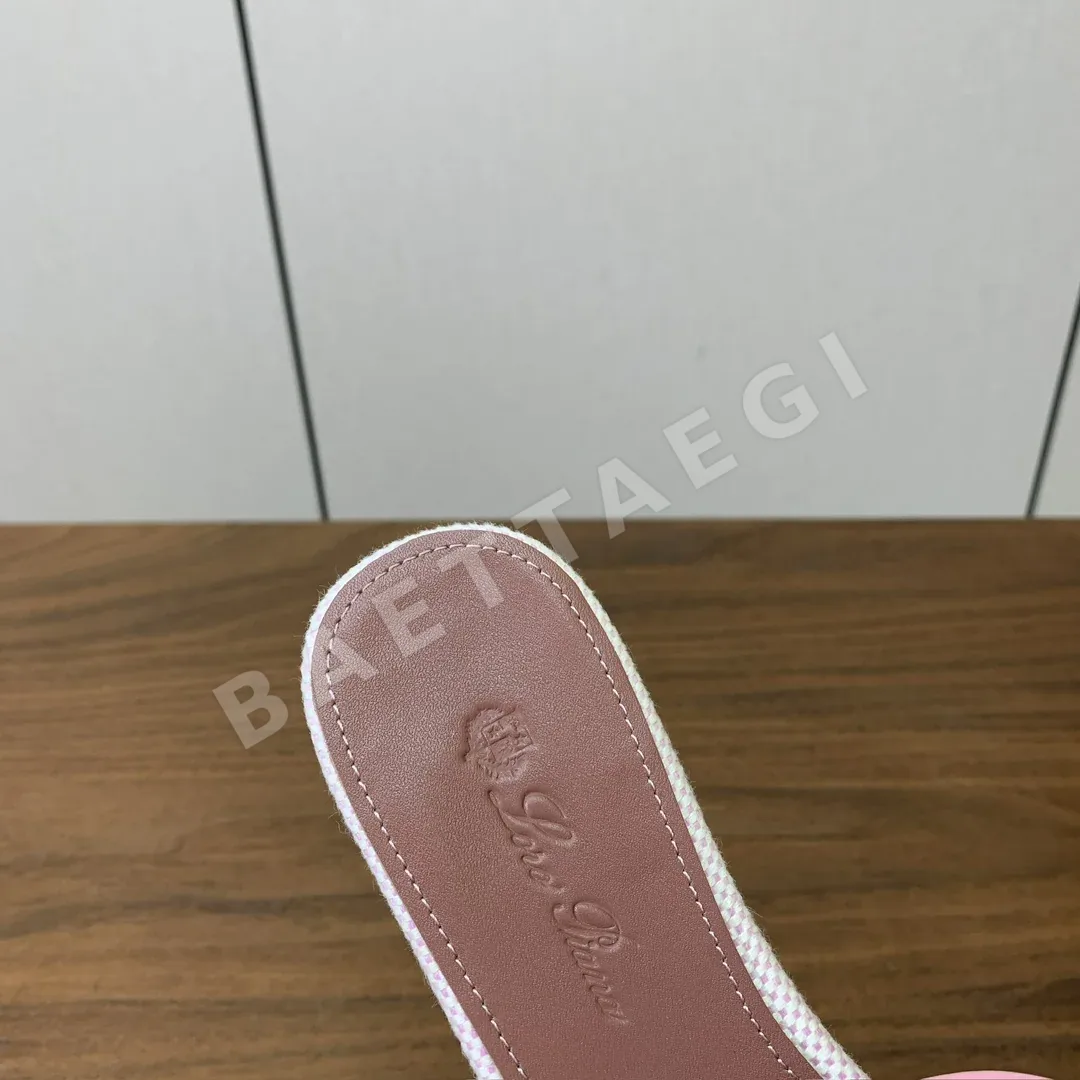 로로피아나 컬러 블록 플랫 샌들 상세 이미지 7