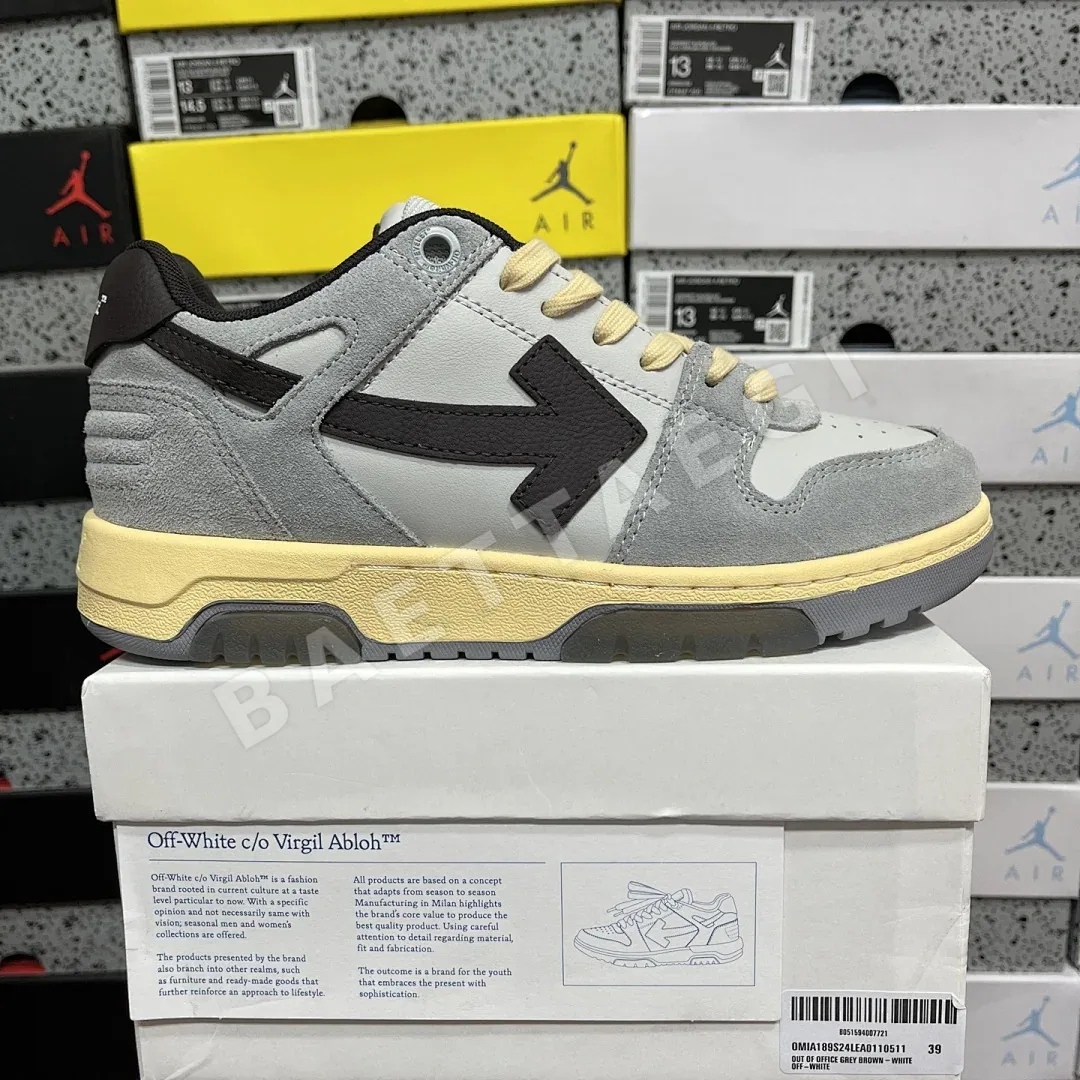 오프화이트 아웃 오브 오피스 OOO 로우 탑스 그레이 블랙 202396 Off White Out Of Office OOO Low Tops 상세 이미지 1
