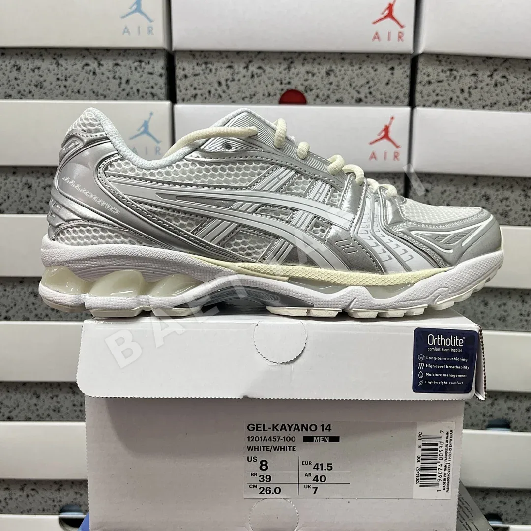 아식스 [TOP] 젤 카야노 14 1201A457-100 200308 Asics Gel-Kayano 14 JJJJound Silver White