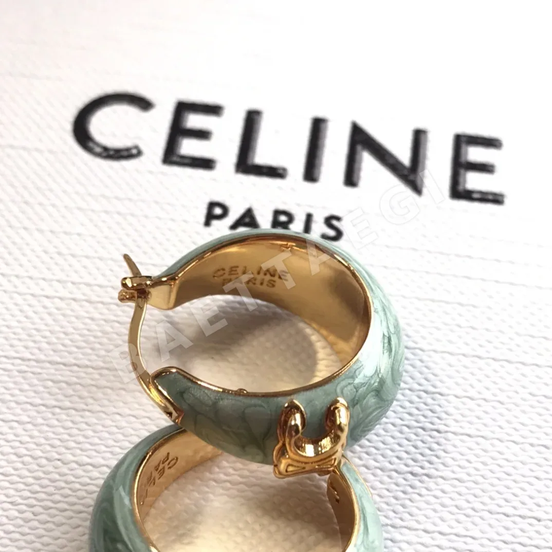 셀린느 빈티지 그린 후프 귀걸이 상세 이미지 6