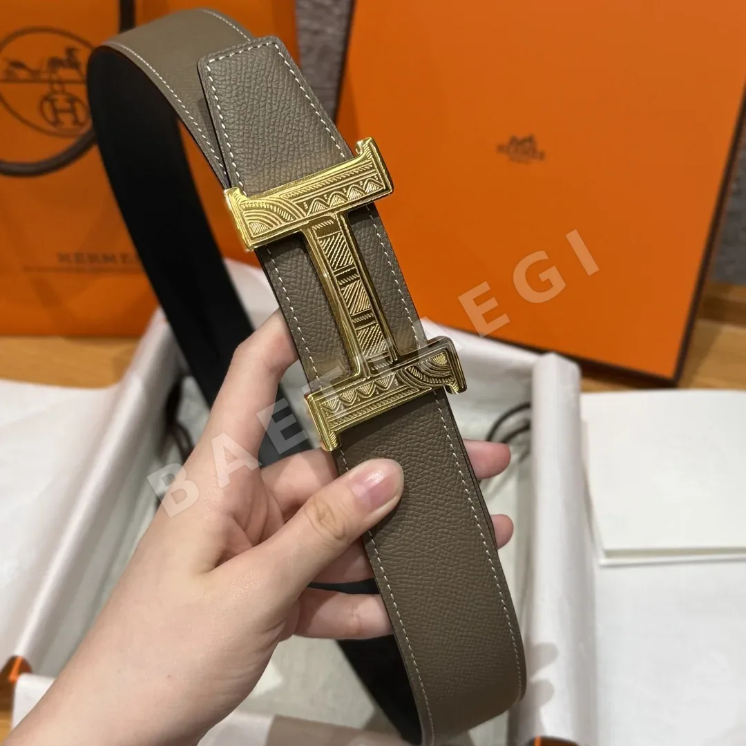 에르메스 홈 투아레그 버클 양면 가죽 벨트 상세 이미지 4