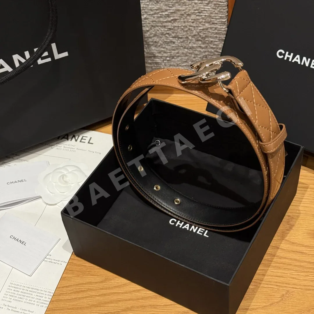 샤넬 램스킨 더블 C 메탈 로고 벨트 상세 이미지 3
