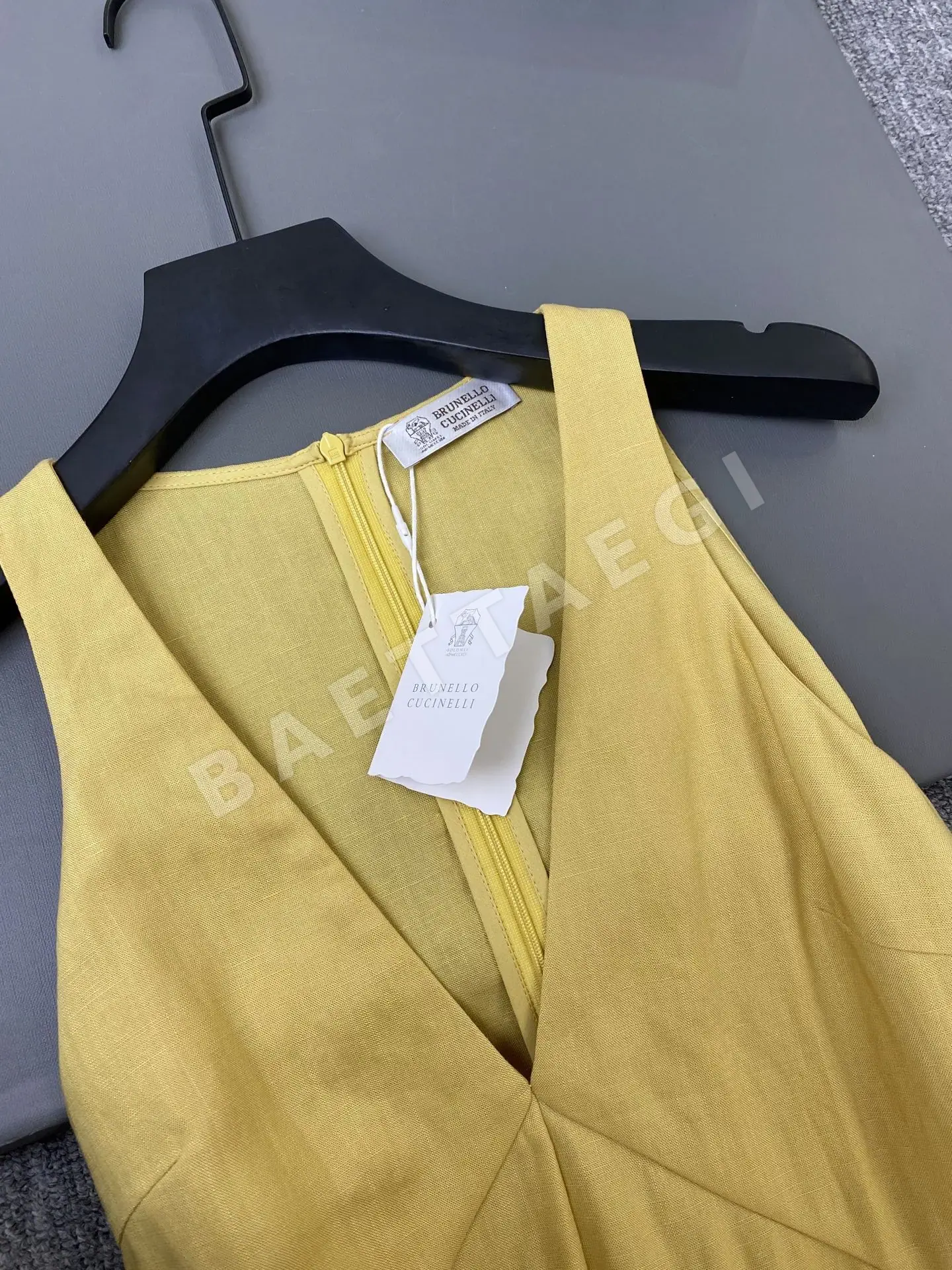 브루넬로쿠치넬리 린넨 V넥 오프숄더 여성 원피스 상세 이미지 4