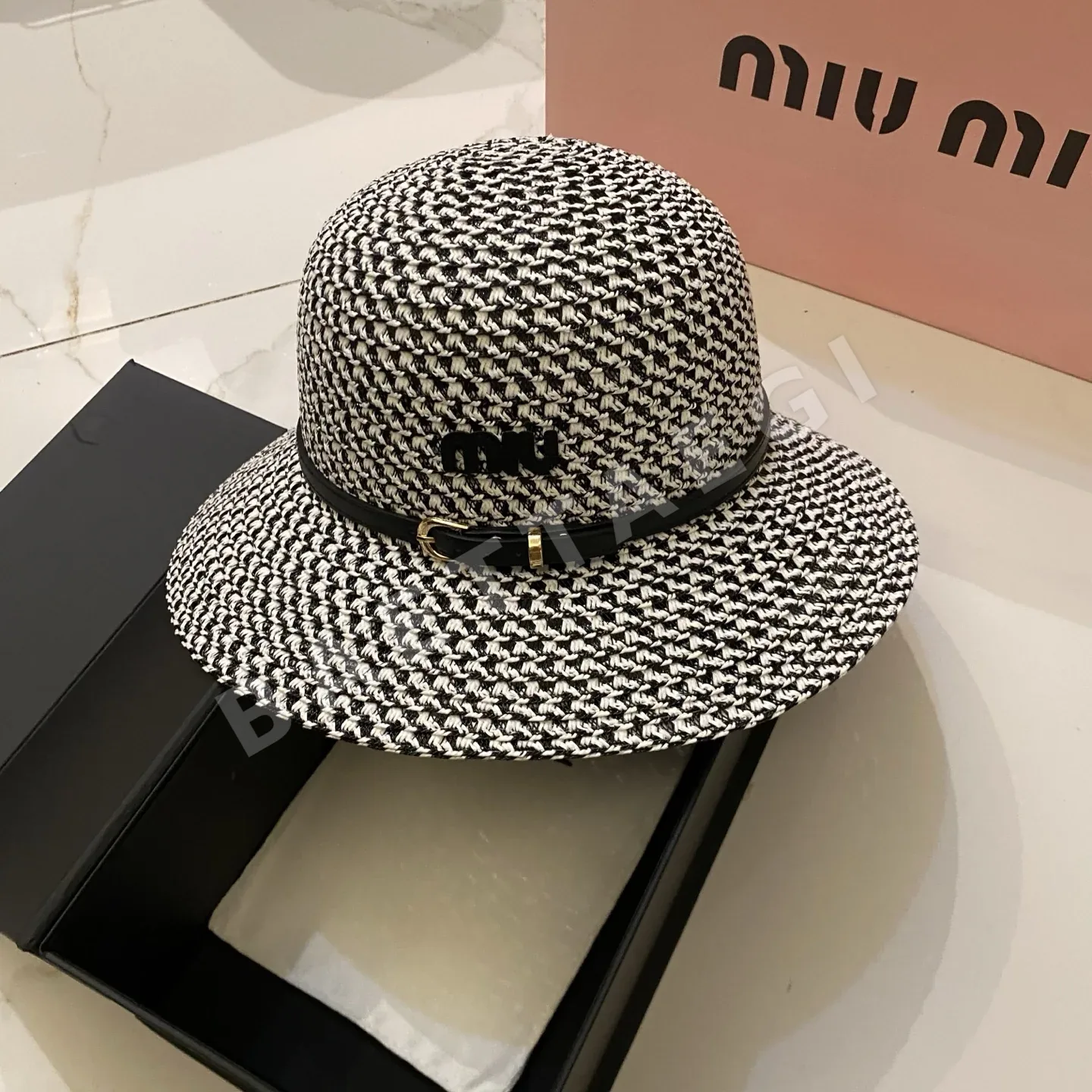 미우미우 밀짚 모자 상세 이미지 4