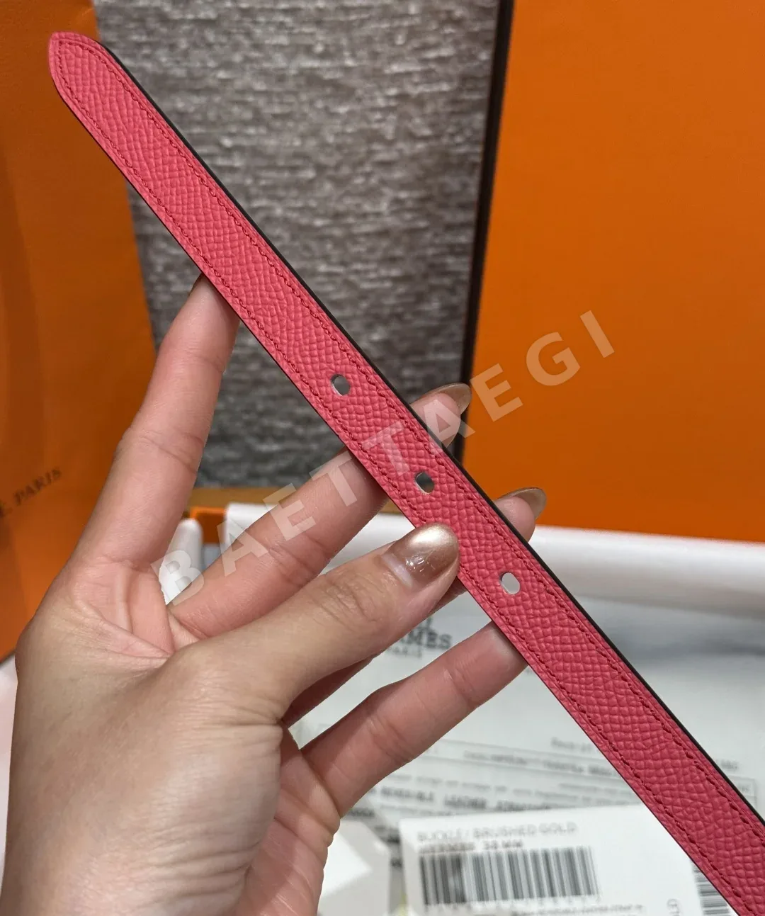 에르메스 팝 H 금도금 버클 에포손 카프스킨 벨트 상세 이미지 6