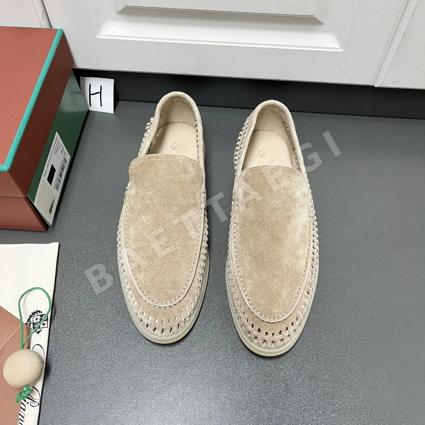 로로피아나 서머워크 스웨이드 남성 로퍼 152481