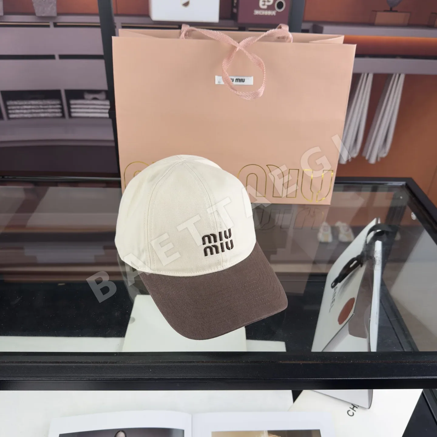 미우미우 컬러 블록 야구모자 상세 이미지 3
