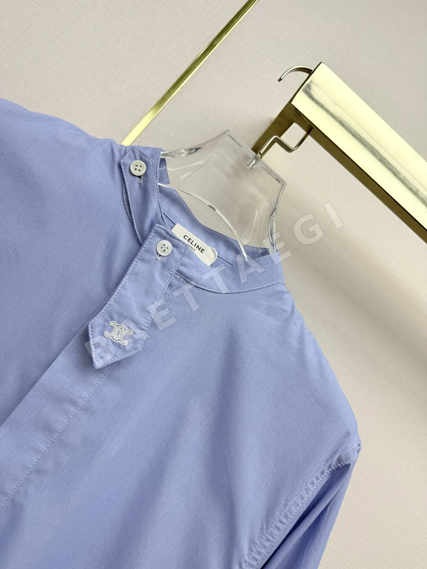 셀린느 스탠드 카라 자수 원피스 상세 이미지 4