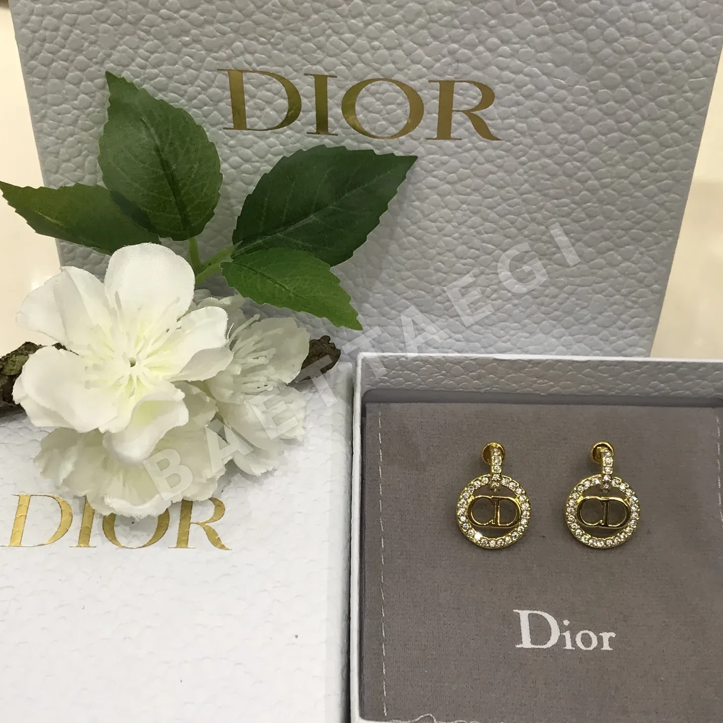 디올 CD 라인스톤 귀걸이 상세 이미지 1