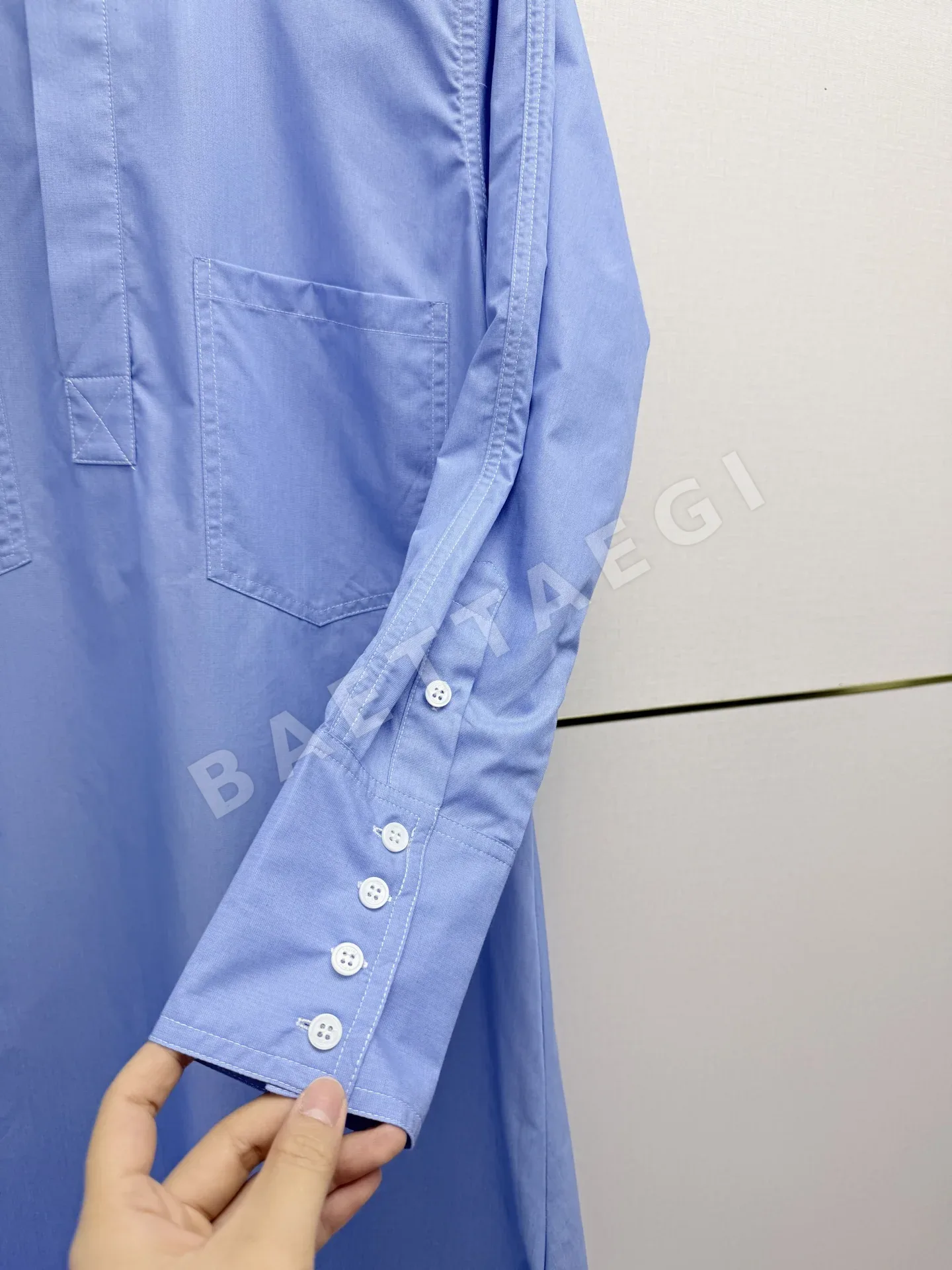 셀린느 스탠드 카라 자수 원피스 상세 이미지 6