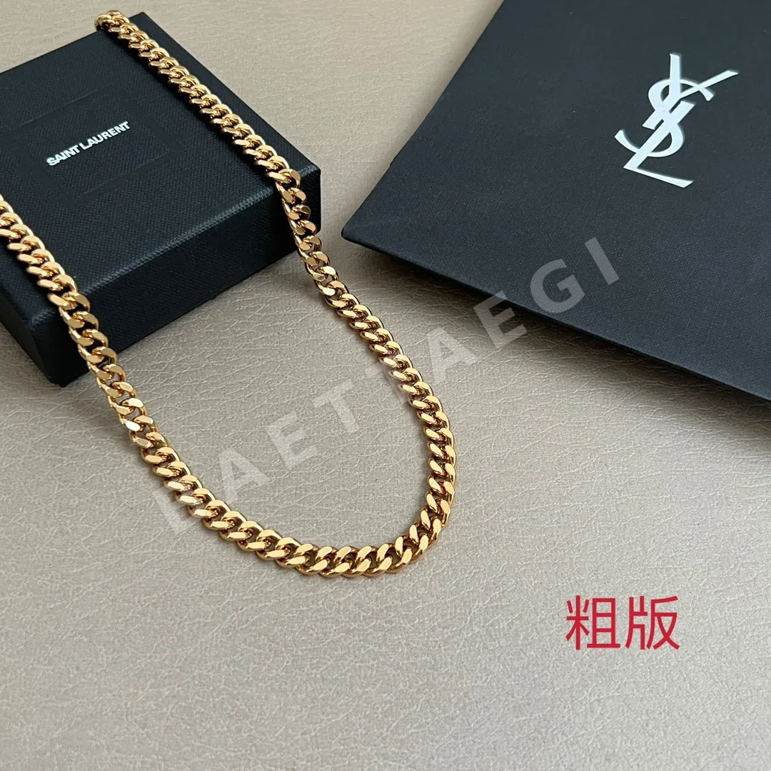 생로랑 YSL 황동 목걸이 상세 이미지 4