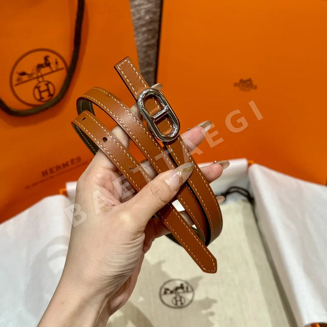 에르메스 H 로고 금장 버클 양면 벨트 상세 이미지 6