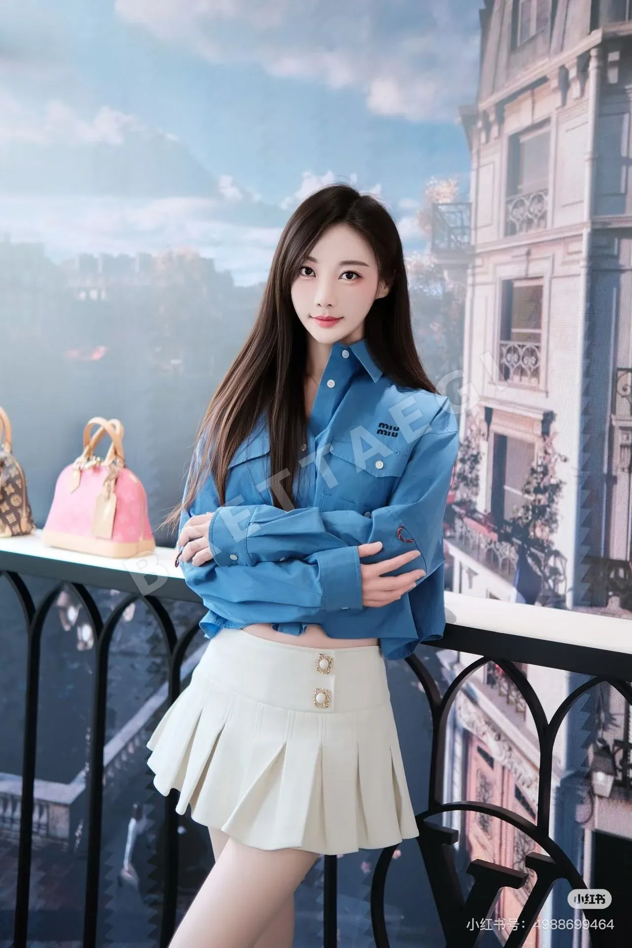 미우미우 라펠 긴소매 포켓 자켓 상세 이미지 3