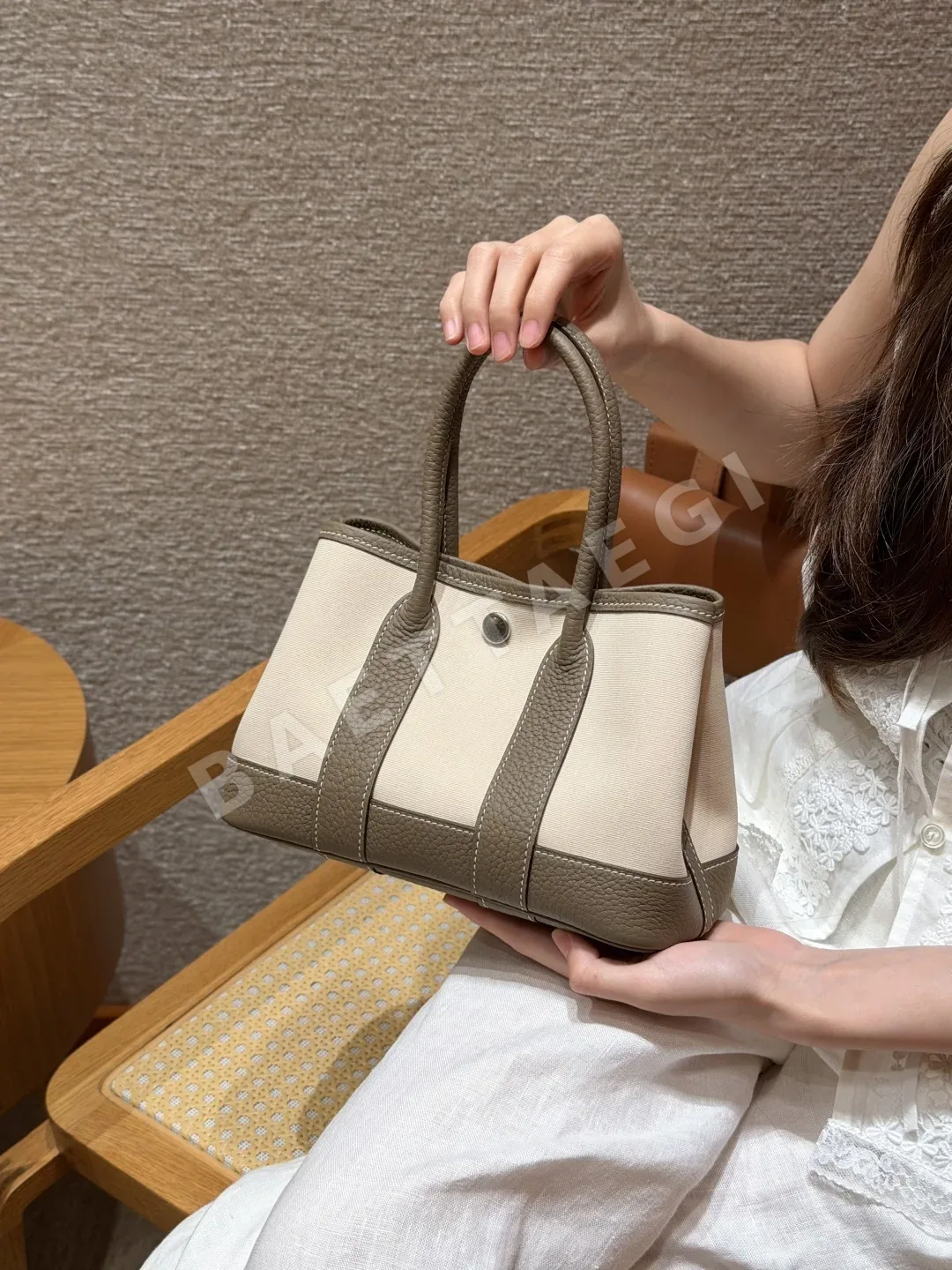 에르메스 가든파티 미니 캔버스 가방 191682
